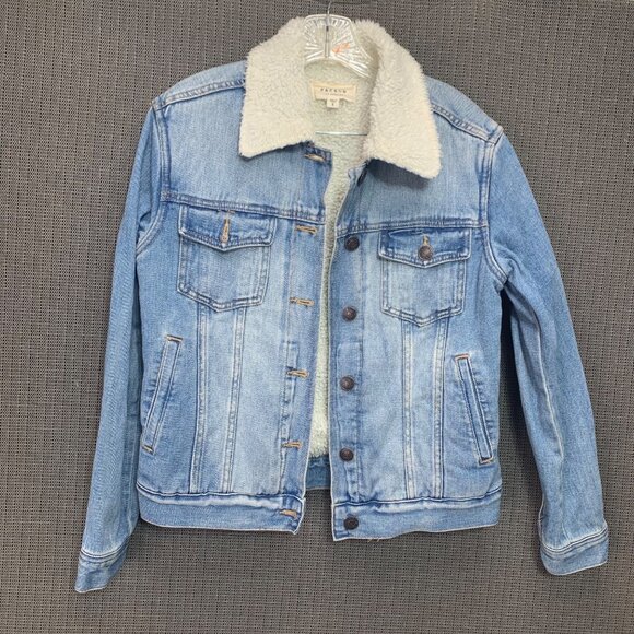 Pacsun Sherpa-Lined Denim Jacket With Button Closure Size S - Picture 1 of 7